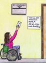 Cartoon: Keine Beschwerden. (small) by eschborn tagged rollifahrer