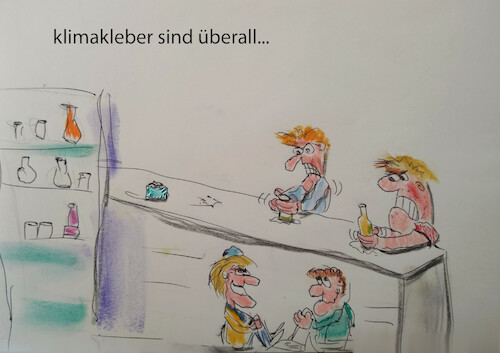 Cartoon: aktivisten 1 (medium) by ab tagged klima,protest,last,generation,sekundenkleber,blockade,natur,umwelt,klimawandel,männer,frauen,jugend