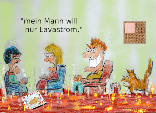 Cartoon: alternative (medium) by ab tagged energie,strom,lava,hitze,wohnung,vulkan