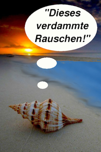 Cartoon: am meer (medium) by ab tagged natur,meer,wasser,wellen,strand,muschel,geräusche