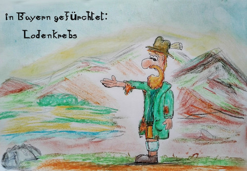 Cartoon: andere krankheiten (medium) by ab tagged bayern,tracht,mode,zerfall