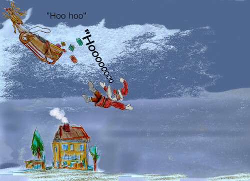 Cartoon: bad luck santa (medium) by ab tagged december,santa,claus