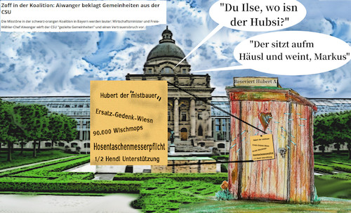 Cartoon: bayr. politik (medium) by ab tagged bayern,politik,partei,csu,fw