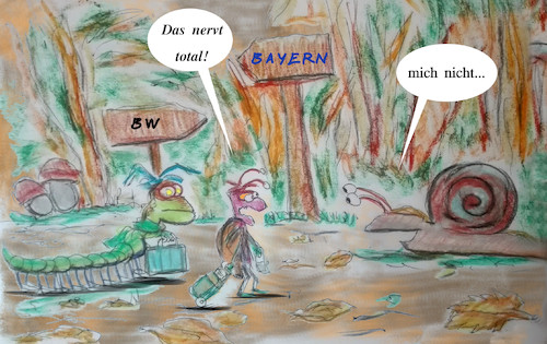 Cartoon: beherbergungsverbot (medium) by ab tagged corona,hotel,tourist,bayern,regel