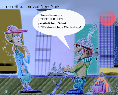 Cartoon: business world (medium) by ab tagged handel,usa,europa,strafzölle,geld,import,export