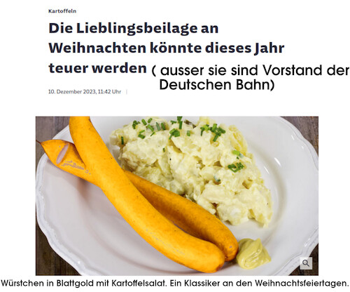 Cartoon: das schmeckt (medium) by ab tagged deutschland,weihnachten,db,vorstand,gier,geld,essen