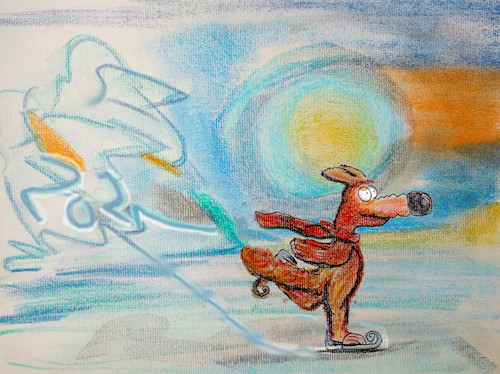 Cartoon: dogs life (medium) by ab tagged dog,winter,ice,new,year