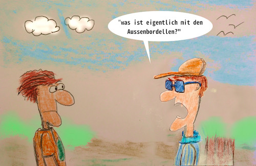 Cartoon: draussen geöffnet (medium) by ab tagged corona,inzidenzwert,öffnung,aussen,bereich