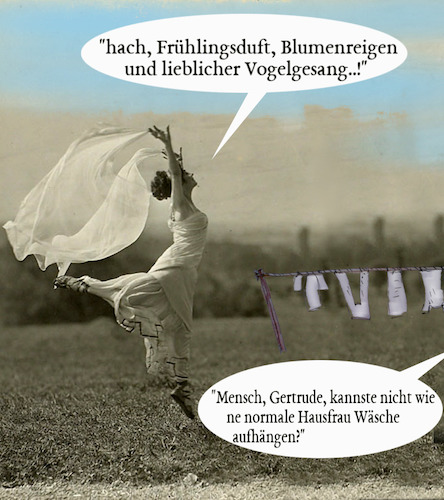 Cartoon: frühling (medium) by ab tagged frühling,wetter,wäsche