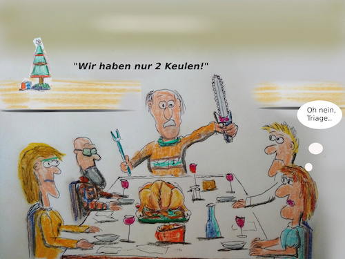 Cartoon: gans krass (medium) by ab tagged weihnachten,corona,virus,gans,essen,entscheidung