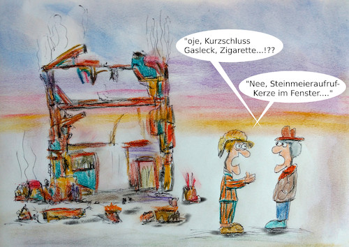 Cartoon: gut gemeint (medium) by ab tagged deutschland,corona,präsident,tote