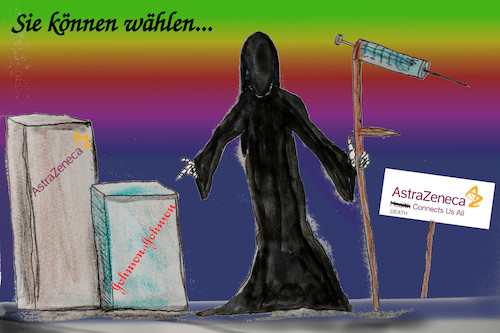 Cartoon: gute wahl (medium) by ab tagged virus,corona,deutschland,impfstoff