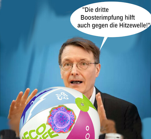 Cartoon: hitzewelle (medium) by ab tagged deutschland,gesundheit,minister,hitze,klima,corona,impfung