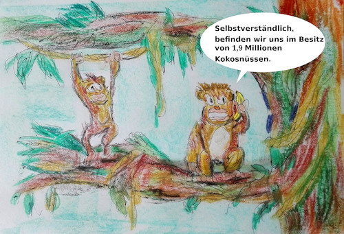 Cartoon: im philippinischen dschungel (medium) by ab tagged wirecard,bank,philippinen,money,geld,kredit