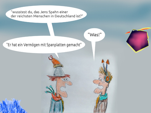 Cartoon: insiderwissen (medium) by ab tagged spahn,holz,reichtum,geld