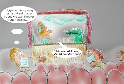 Cartoon: kultur2020 (medium) by ab tagged corona,virus,kultur,theater