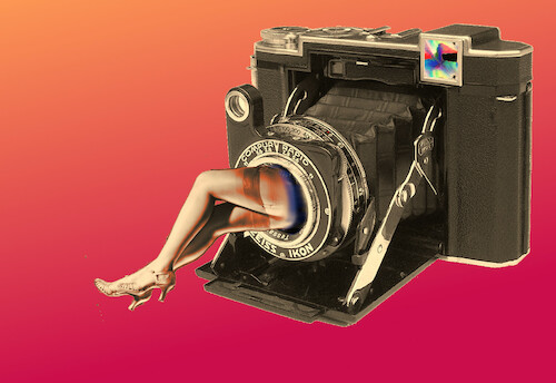 Cartoon: le camera (medium) by ab tagged foto,kamera,kunst,legs