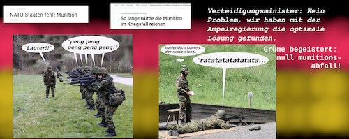 Cartoon: mangel (medium) by ab tagged deutschland,bundeswehr,verteidigung,waffen,munition,mangel,europa,krieg
