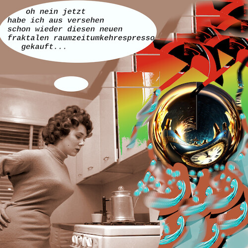 Cartoon: morning madness (medium) by ab tagged morgen,früh,coffee,espresso,time,space,lsd
