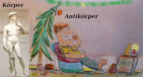 Cartoon: nach weihnachten (medium) by ab tagged weihnachten,essen,figur