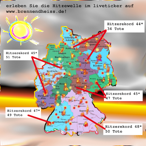 Cartoon: nahe zukunft (medium) by ab tagged deutschland,hitze,welle,klima,wandel,erwärmung,sommer