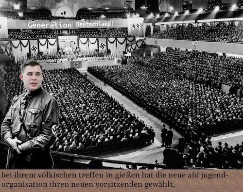 Cartoon: neue fresse (medium) by ab tagged deutschland,afd,nazis,generation,faschisten,wahl,rechtsextrem