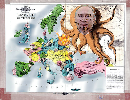 Cartoon: old future map (medium) by ab tagged eu,map,karte,europa,russland,russia