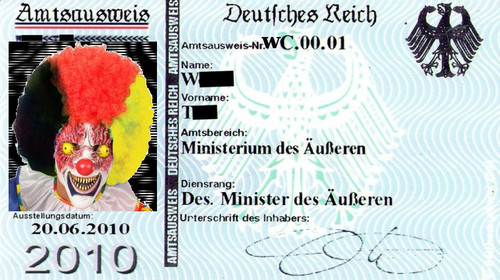 Cartoon: reichshorror (medium) by ab tagged reichsbürger,ausweis,deutschland,horrorclowns