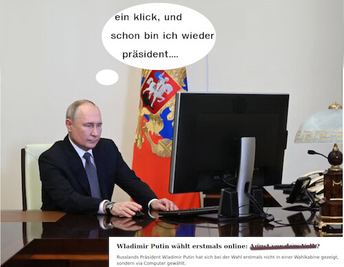 Cartoon: russian internet (medium) by ab tagged russland,wahl,putin,internet,online