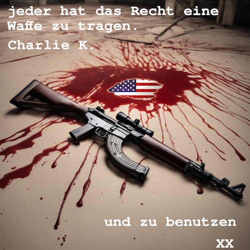 Cartoon: second amendment (medium) by ab tagged us,usa,constitution,verfassung,waffen,gewalt,hass,tod,bürger,recht,rechte,faschismus,demokraten,republikaner,trump,potus,bürgerkrieg