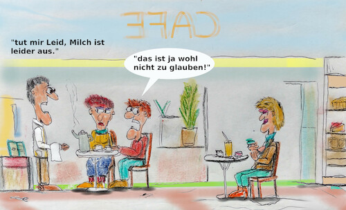 Cartoon: sonnatgsbrunch (medium) by ab tagged sonntag,brunch,cafe,kaffe,milch,essen,mutter,baby