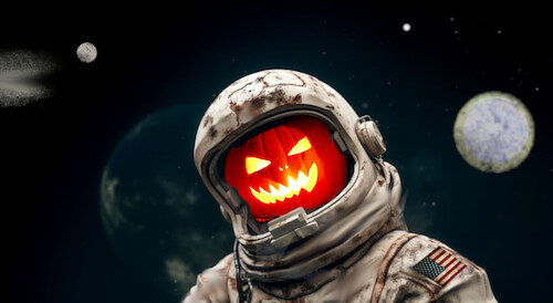 Cartoon: space o ween (medium) by ab tagged space,helloween,dead