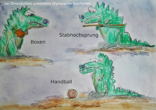 Cartoon: sport (medium) by ab tagged sport,olympia,dinosaurier