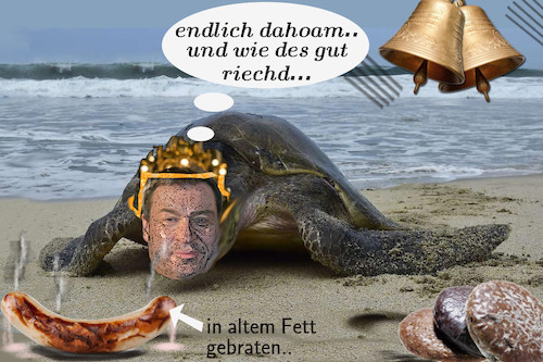 Cartoon: ssss (medium) by ab tagged söder,schleim,spiegel,interview