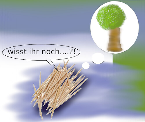 Cartoon: tag des baumes (medium) by ab tagged baum,vergangenheit