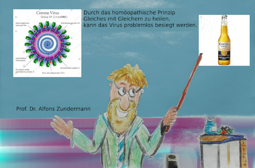 Cartoon: virus (medium) by ab tagged virus,china,infektion,krankheit,homöopathie