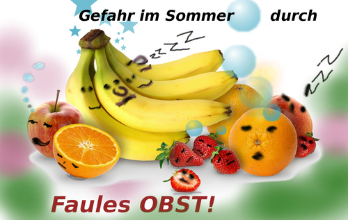 Cartoon: Vorsicht faules Obst (medium) by ab tagged obst,faul