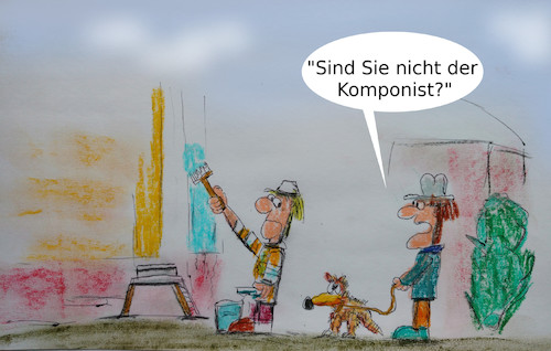 Cartoon: wirrer montag (medium) by ab tagged arbeit,maler