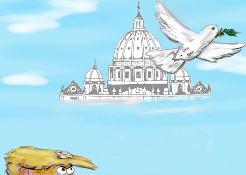 Cartoon: zwischenfall in rom (medium) by ab tagged italien,rom,papst,trauerfeier,begräbniss,petersplatz,heiliger,geist,italien,usa,rom,trump,papst,taube,trauerfeier,frieden,begräbniss,feier,petersplatz,heiliger,tod,geist,schiss,usa,pfingsten,trump,taube,frieden,feier,tod,schiss,pfingsten,italien,rom,papst,trauerfeier,begräbniss,petersplatz,heiliger,geist,usa,trump,taube,frieden,feier,tod,schiss,pfingsten