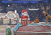 Cartoon: bei den bösen kindern (small) by ab tagged nikolaus,santa,claus,kinder,kamin,geschenke,hintern,rentier