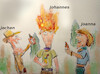 Cartoon: brauchtum (small) by ab tagged sonnwende,juni,monat,sommer,feuer,wald,fest