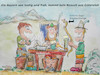 Cartoon: brotzeit dahoam (small) by ab tagged deutschland,corona,urlaub,bayern,nrw,einheimische