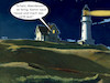 Cartoon: die frau des leuchtturmwärters (small) by ab tagged meer,wasser,leuchtturm,licht,abend,sicherheit