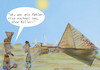 Cartoon: erster versuch (small) by ab tagged pyramiden,baustelle,architektur,plan