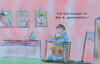 Cartoon: familientradition (small) by ab tagged beruf,arbeit,wald,axt,internet,familie,letzte,generation,angriff