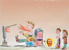 Cartoon: feuerkraft (small) by ab tagged deutschland,israel,palestina,internet,kinder,kids,challenge,chips,scharf,feuer,krieg