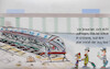 Cartoon: freitag am bahnhof des grauens (small) by ab tagged db,zug,bhf,ice,lok,schaffner,personal,fahrgäste