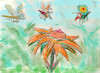 Cartoon: frühling (small) by ab tagged frühling,jahreszeit,insekten,blume,natur