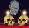 Cartoon: happy anniversary (small) by ab tagged putin,war,ukraine,russia,year