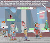 Cartoon: hauptbahnhof münchen (small) by ab tagged bayern,schnee,winter,eis,glätte,chaos,bahnhof,leute,zug,streik,wetter,zeit